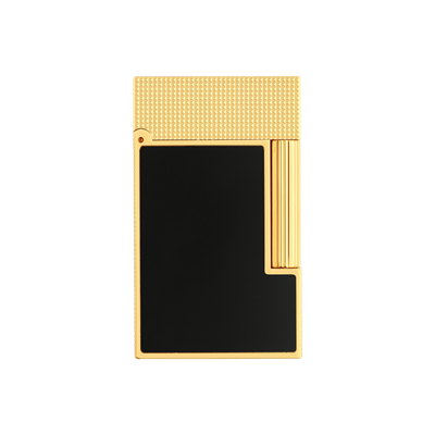 Bật lửa Ligne 2 microdiamond head yellow gold and matt black lacquer lighter - Luxury Lighter | S.T. Dupont
 