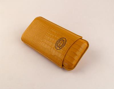 Hộp đựng xì gà Partagas Leather Croco Effect - Yellow